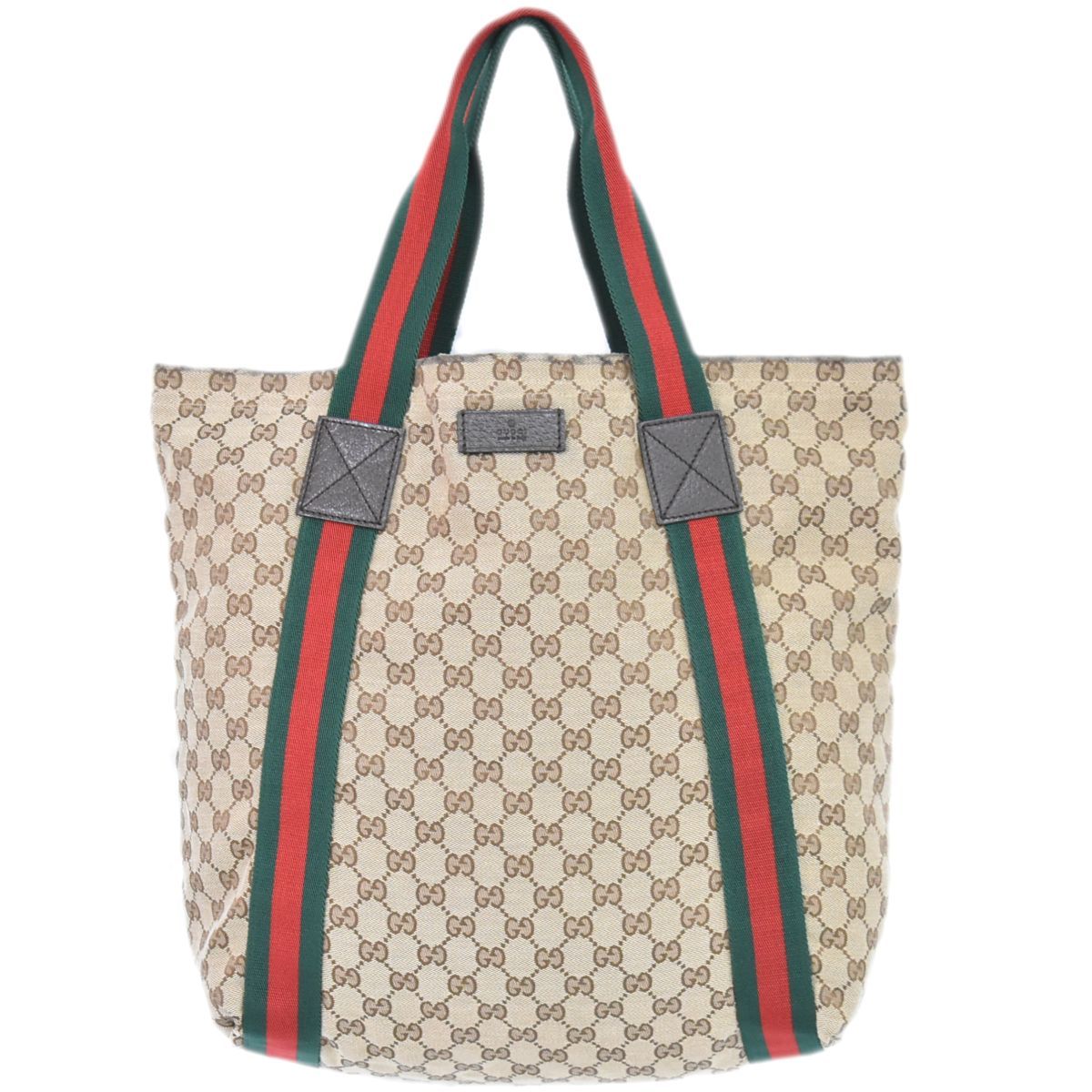 本物 グッチ GUCCI シェリーライン GGキャンバス トートバッグ ハンドバッグ ベージュ 189669 Shelly Line バッグ 中古  【フォロー割】 - メルカリ