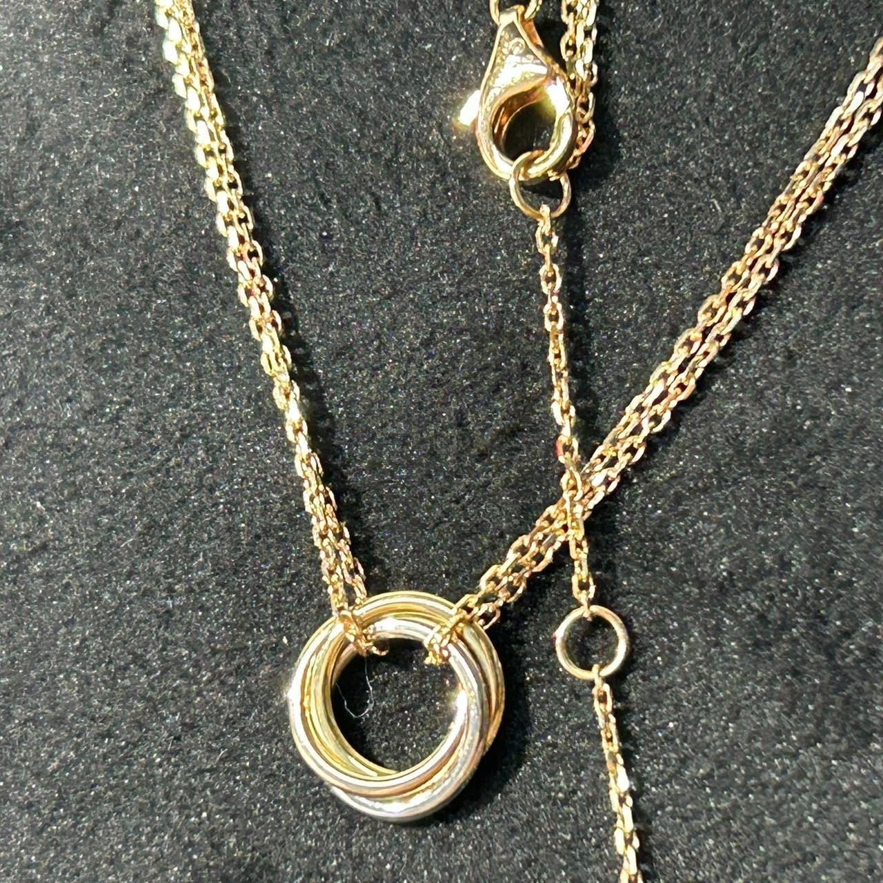 Cartier カルティエ トリニティ ネックレス スリーカラー 40cm K18 YG