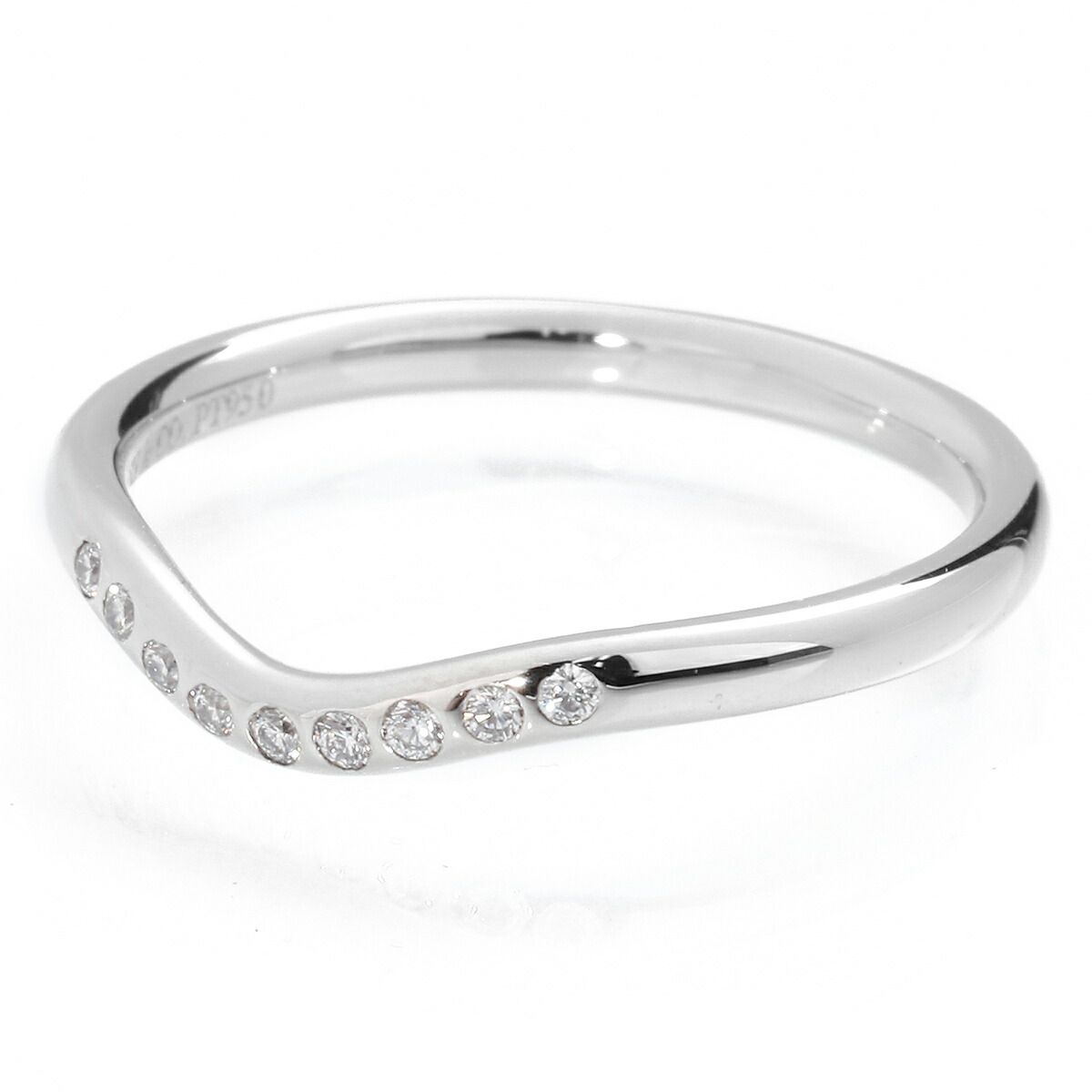 ⭐︎Tiffany & Co. PT950 ミル打ちリング 13号☆ TIFFANY&Co