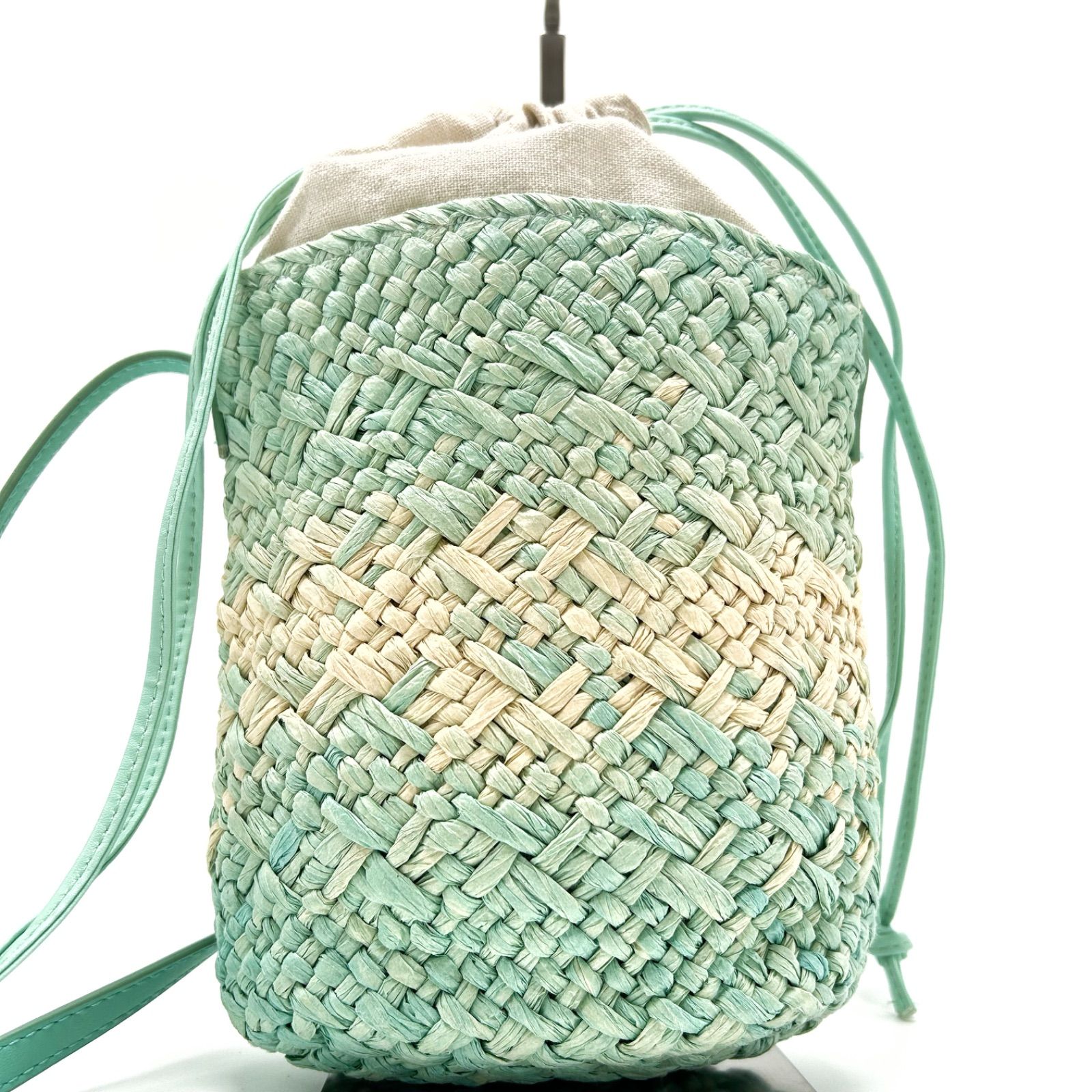 未使用級 ロエベ ラフィア ノベルティ カゴバッグ カゴ ショルダー 肩掛け ◎ 未使用級 LOEWE ロエベ ラフィア ノベルティ カゴバッグ かご