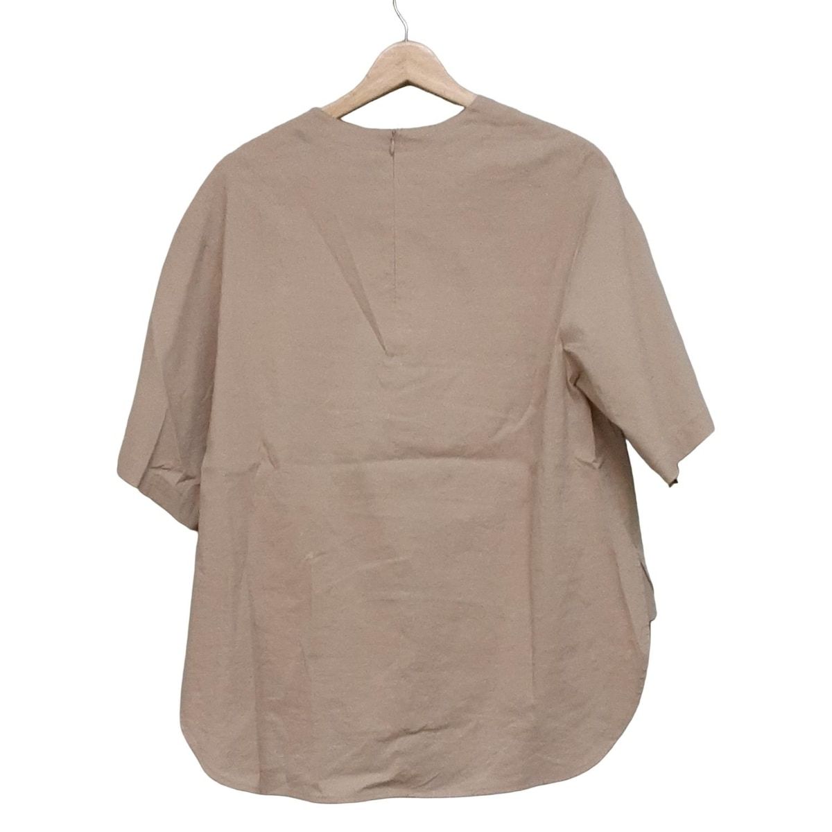 セオリーリュクス 半袖Ｔシャツ トップス Uネック 半袖 日本製 レディース 38サイズ グレー theory luxe Theory luxe - セオリーリュクス 半袖Tシャツ トップス Uネック