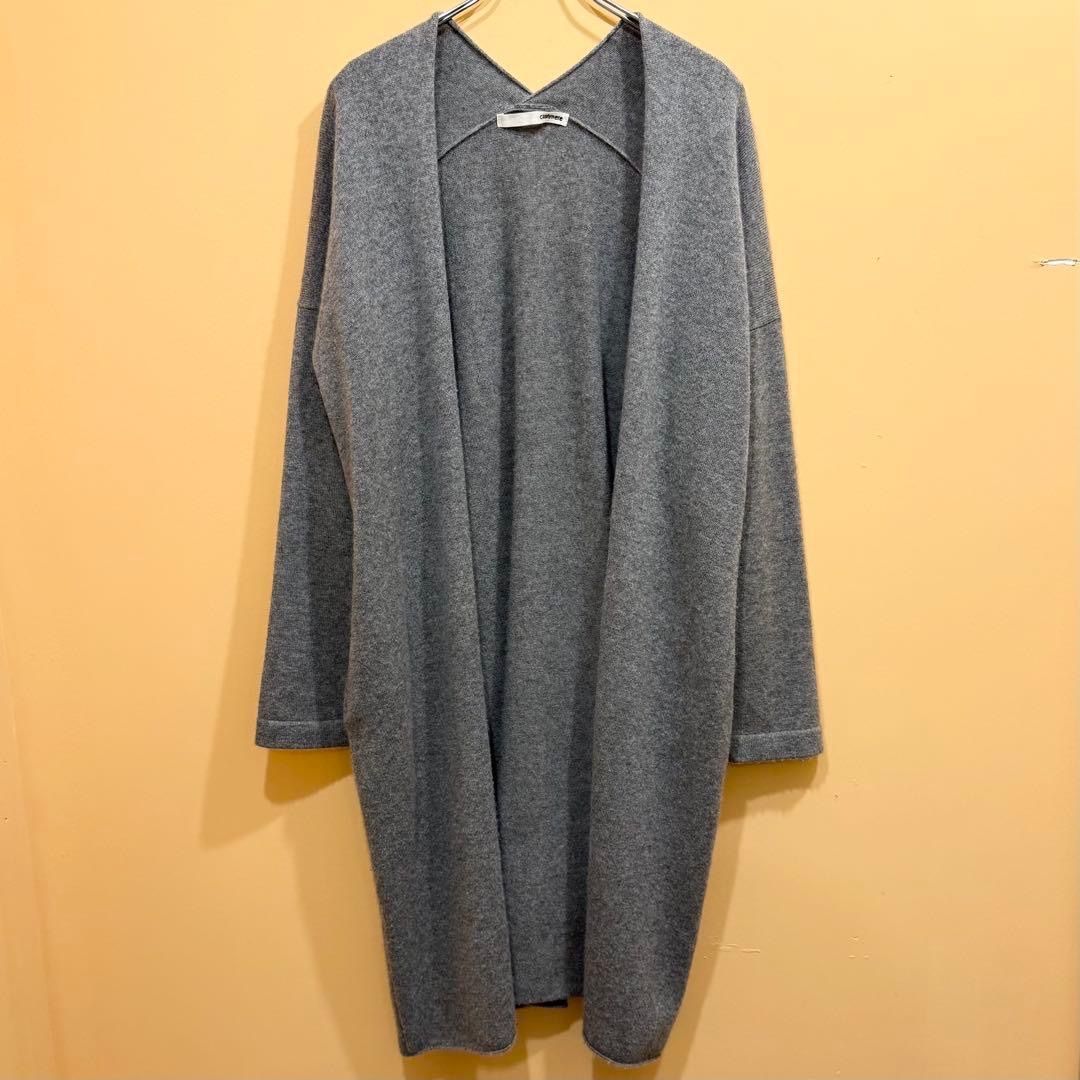 evam eva カシミヤローブ グレー