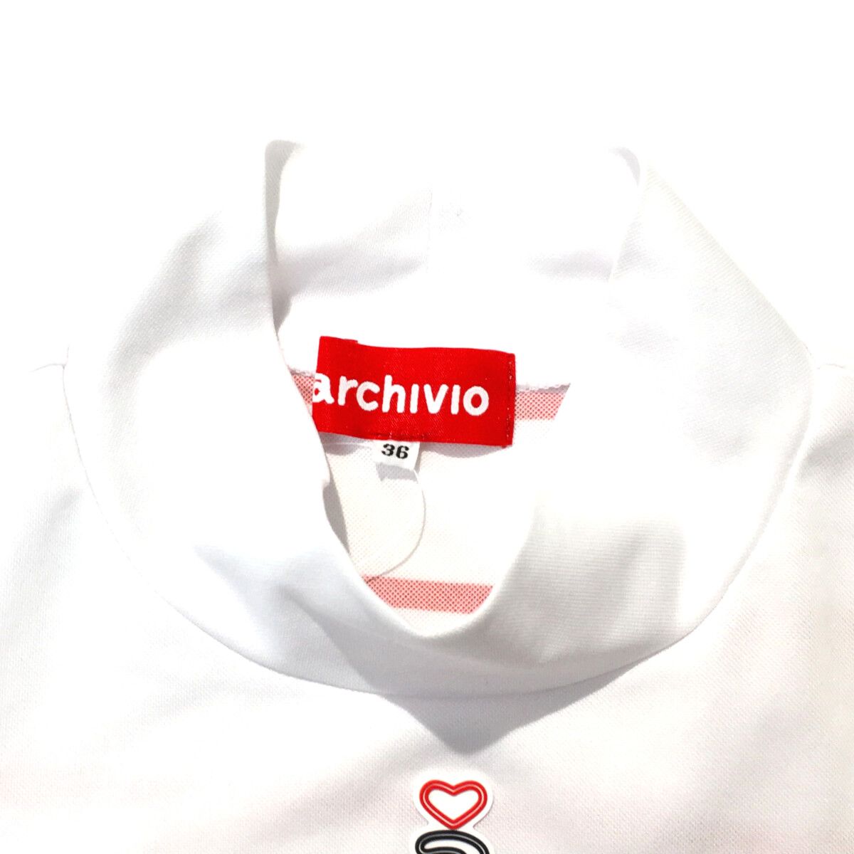 archivio - coco 中古 アルチビオ archivio レディース 長袖シャツ 36(S) 白×赤 ハイネック ボーダー coco 中古 アルチビオ archivio レディース 長袖シャツ 36(S) 白