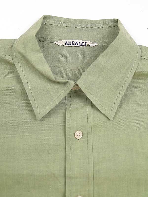 AURALEE オーラリー 22AW FINX OX CHAMBRAY SHIRTS シャツ グリーン 4 - メルカリ