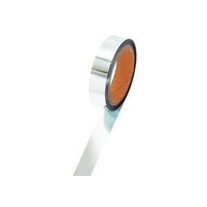 （まとめ） ササガワ メッキテープ幅25mm×長さ50m 銀 40-4484 1