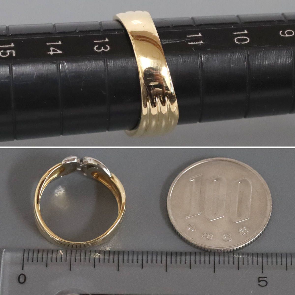 K18/Pt900ダイヤモンドリング 5.2g #12 