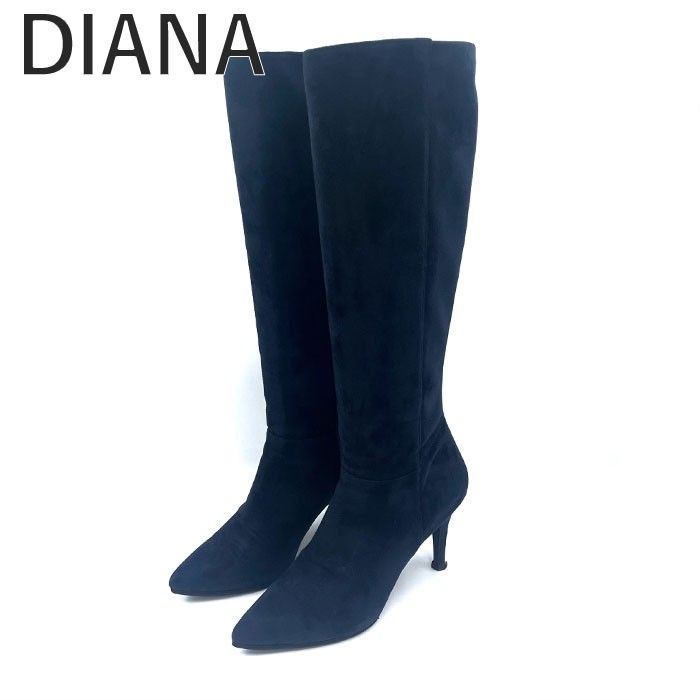 ダイアナ DIANA ロングブーツ ポインテッドトゥ ピンヒール スエード 