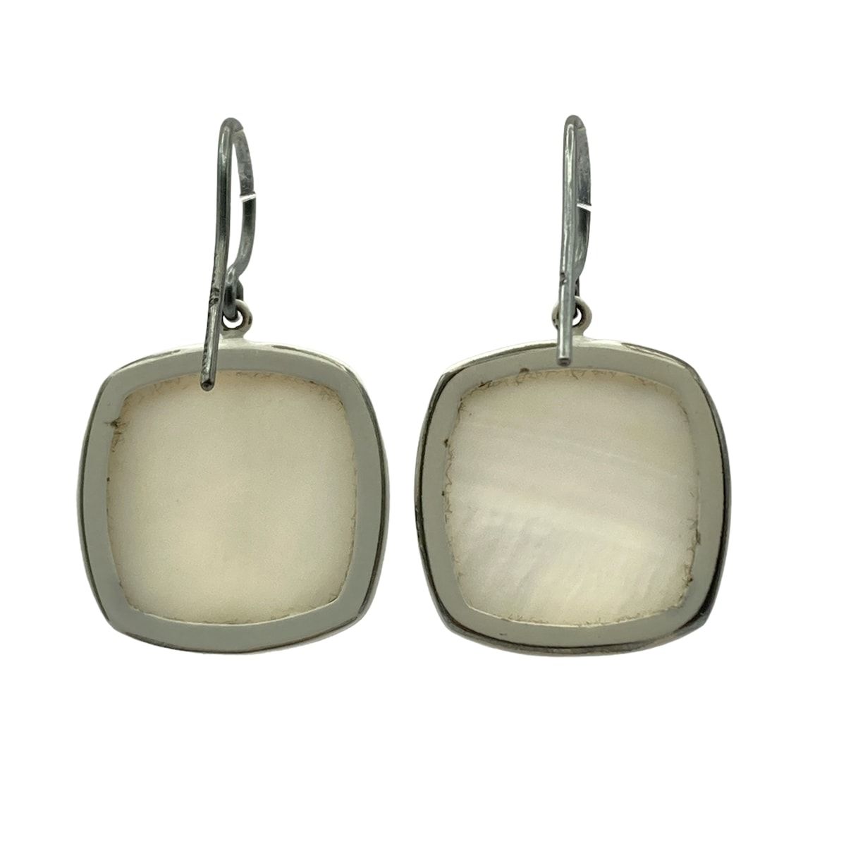 BOTTEGA VENETA ボッテガヴェネタ ピアス - 白×シルバー