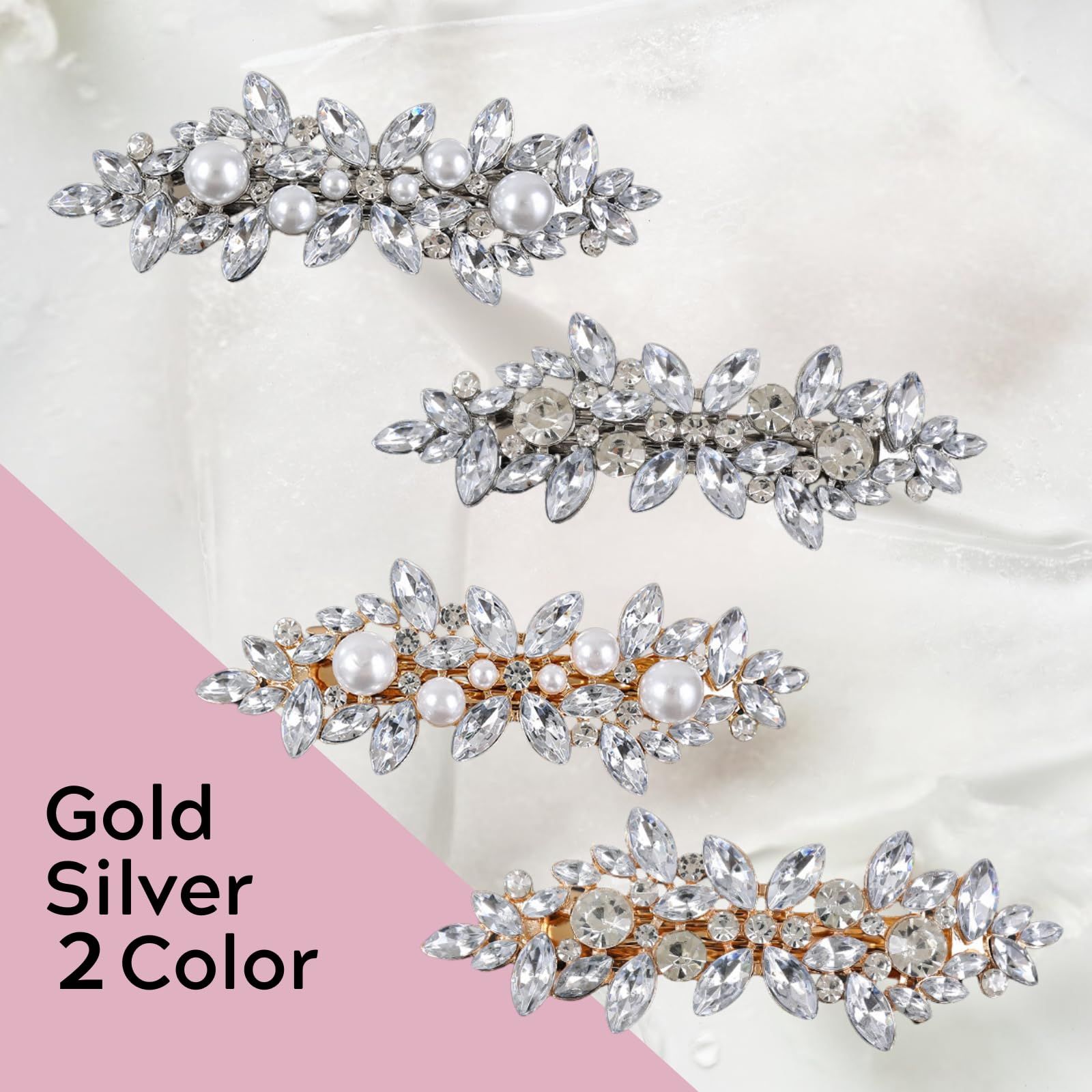 alldeblue]バレッタ 大きめ2個セット ヘアアクセ 髪留め ハーフアップ