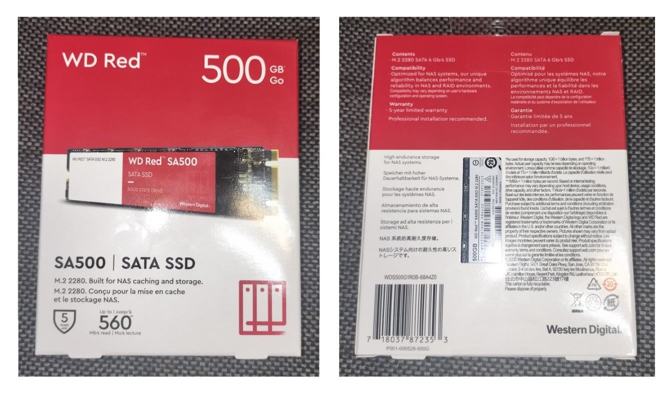 WD Red SA500 NAS SATA SSD M.2 228（500GB）