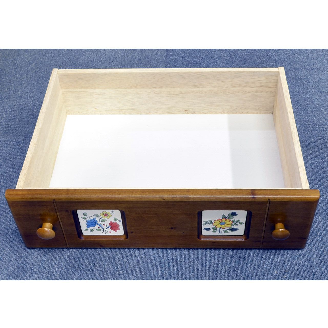 タイル付き５段チェスト マホガニー材使用