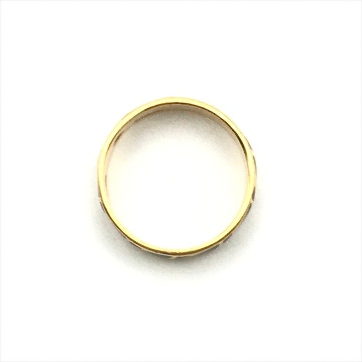 美品 MASRIERA マリエラ 七宝 リーフ 750刻印 K18 9号 3g レディース