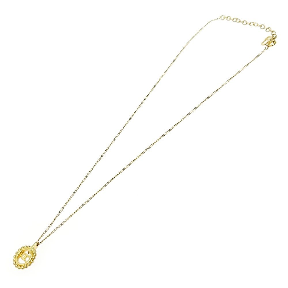 クリスチャンディオール ネックレス ロゴサークル GD 中古美品！(23114) Christian Dior クリスチャンディオール ロゴ ハート ライン