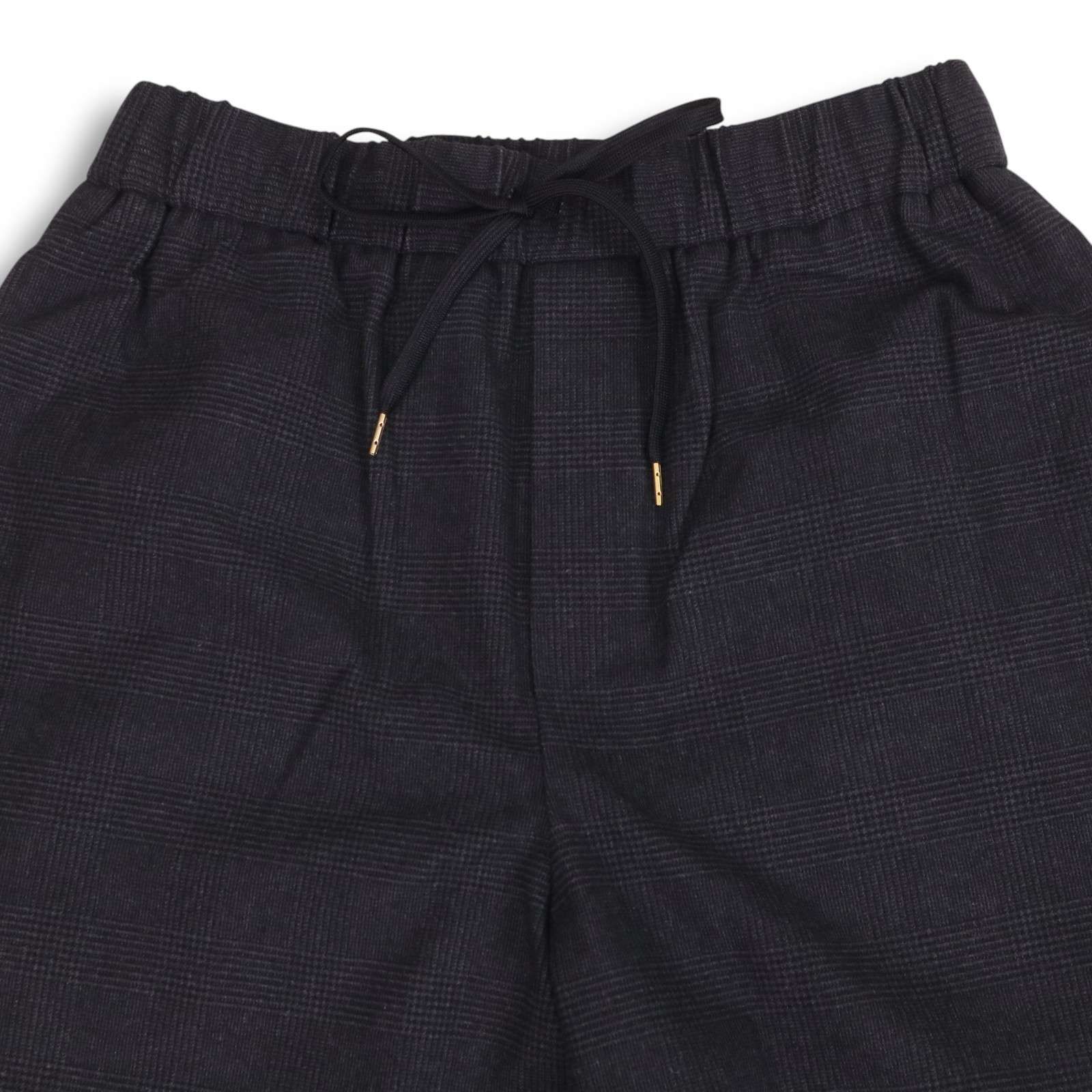 BEARDSLEY ビアズリー 秋冬 ストレッチ グレンチェック ワイド イージー パンツ Sz.F レディース 灰 グレー