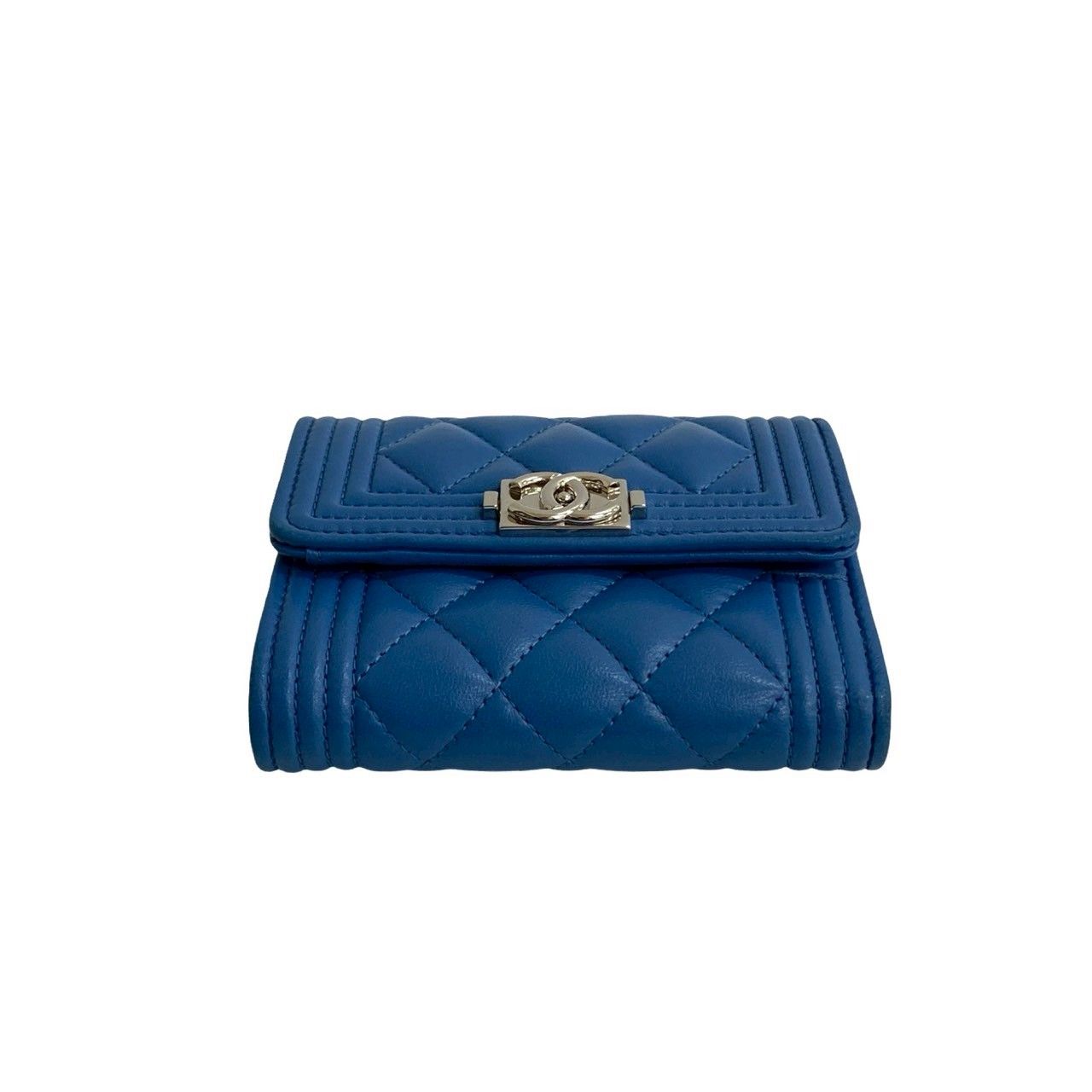 CHANEL ラムスキン シャネル19 ブルー カード財布 ヴィンテージ BUYMA VINTAGE 中古 CHANEL ラムスキン シャネル19 ブルー
