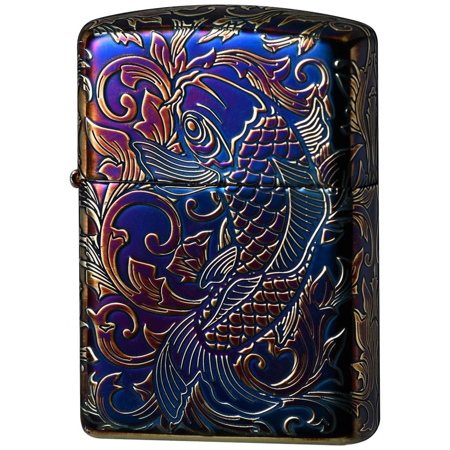 ゴールド ZIPPO(ジッポー) ライター アーマー 鯉 アラベスク 5面連続加工 ゴールド 162GI-CARP5