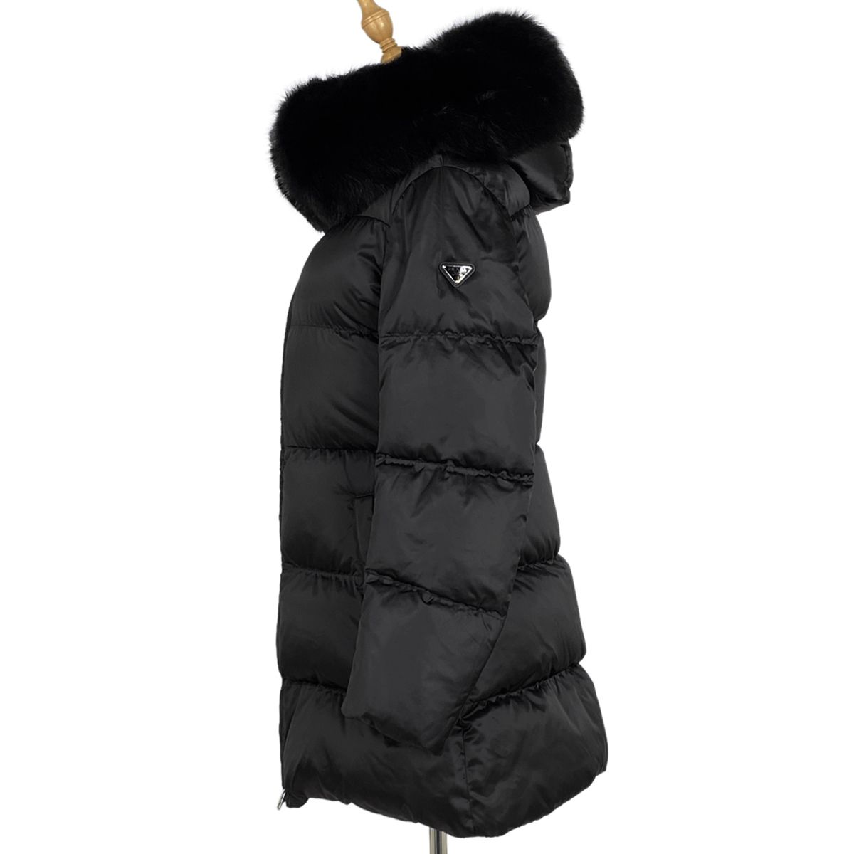 美品 プラダ PRADA フォックスファー ダウンコート PRADA プラダ ダウンコート フォックスファー PRADA プラダ ブルー