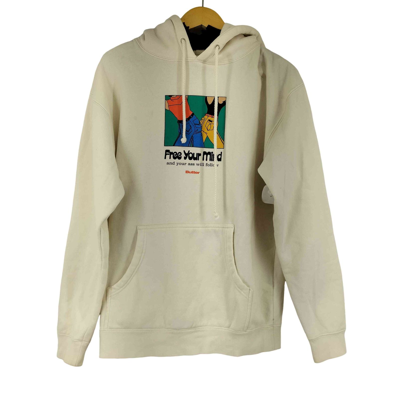 バターグッズ BUTTER GOODS FREE YOUR MIND PULLOVER HOOD BONE メンズ 