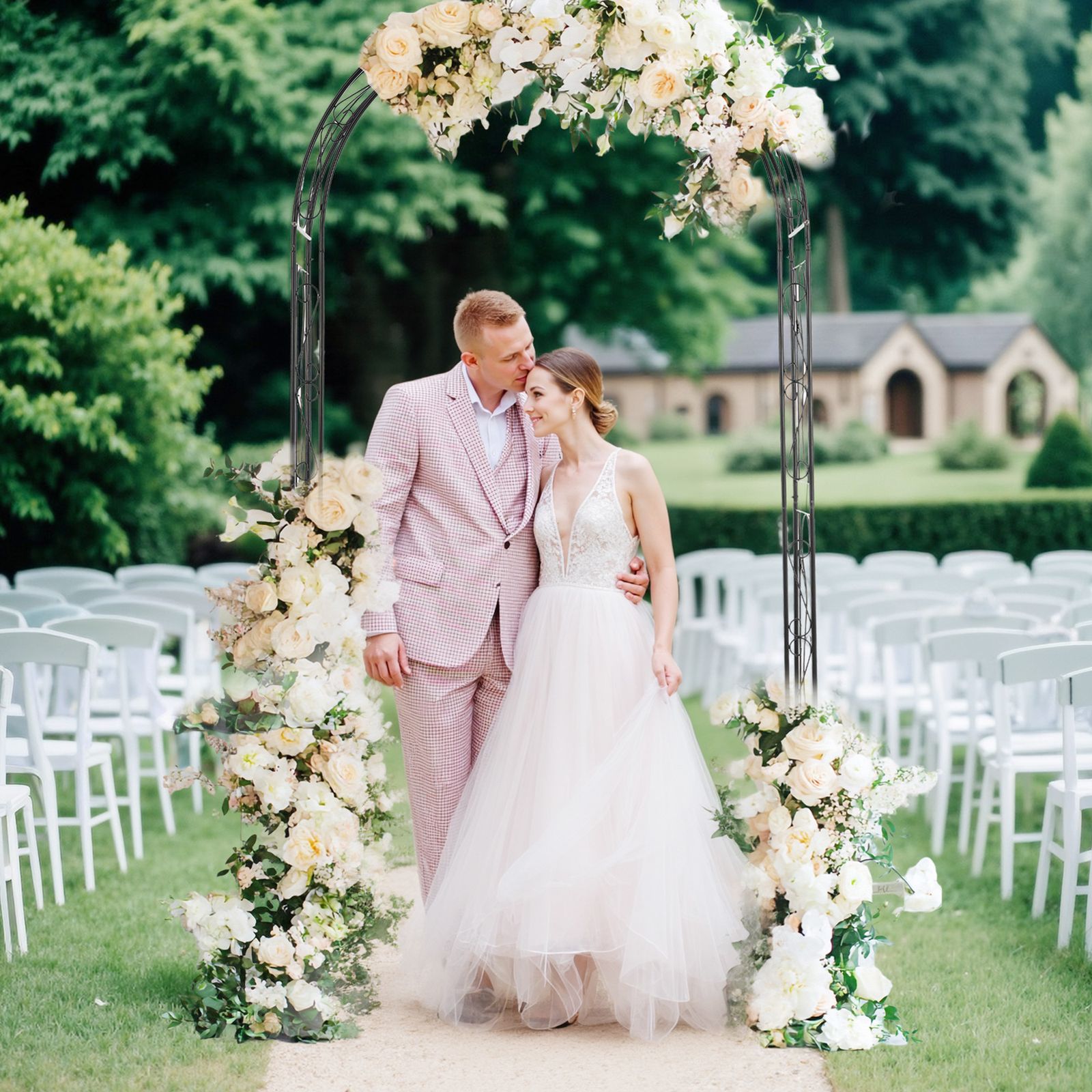 ガーデンアーチ ローズアーチ 扉付き ゲットセット 園芸 ガーデニング