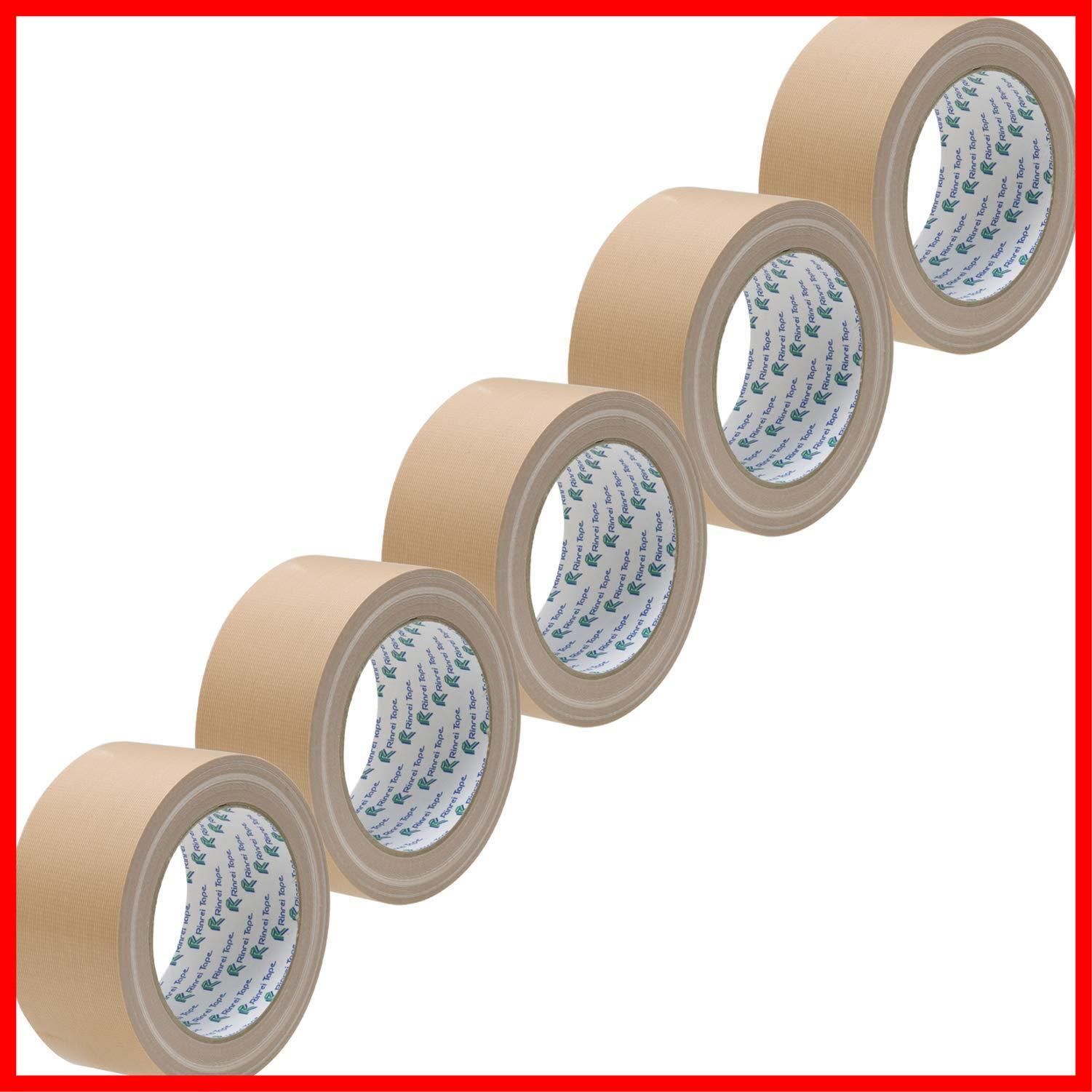 数量 5巻入 50mm×25m巻 ニューハローくん 包装用 382_5 布テープ リンレイテープ