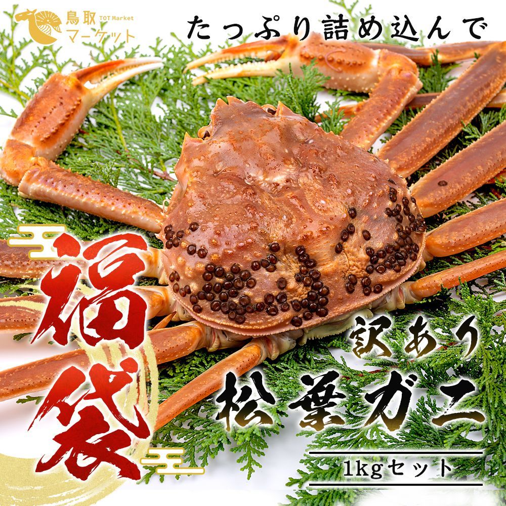 鳥取県産 松葉ガニ1kgセット福袋 2枚〜4枚 25年3月18日まで