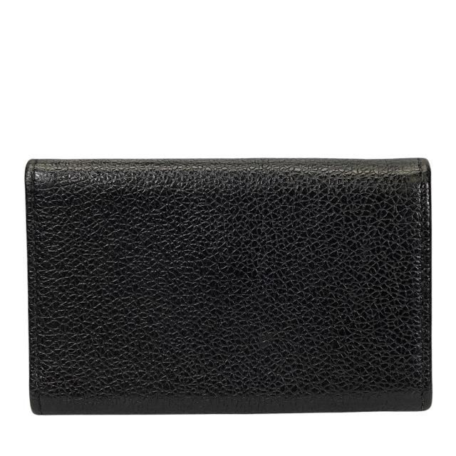 美品 イヴサンローラン キーケース YSLロゴ ロゴ金具 レザー 黒