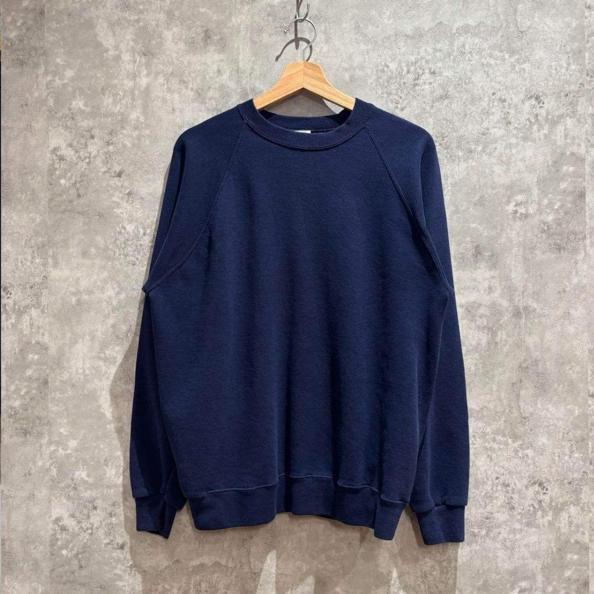 USA古着 スウェット 無地 USA製 90s ラグランスリーブ SANTEE By PLUMA 