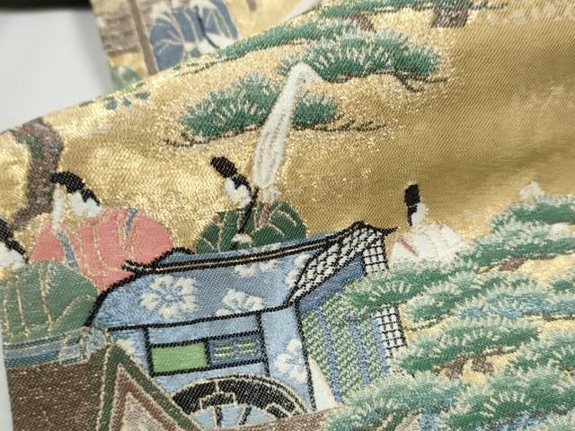 平和屋着物□訪問着 色留袖 寿光織 人物文 金銀糸 正絹 逸品 CAAO6559dy