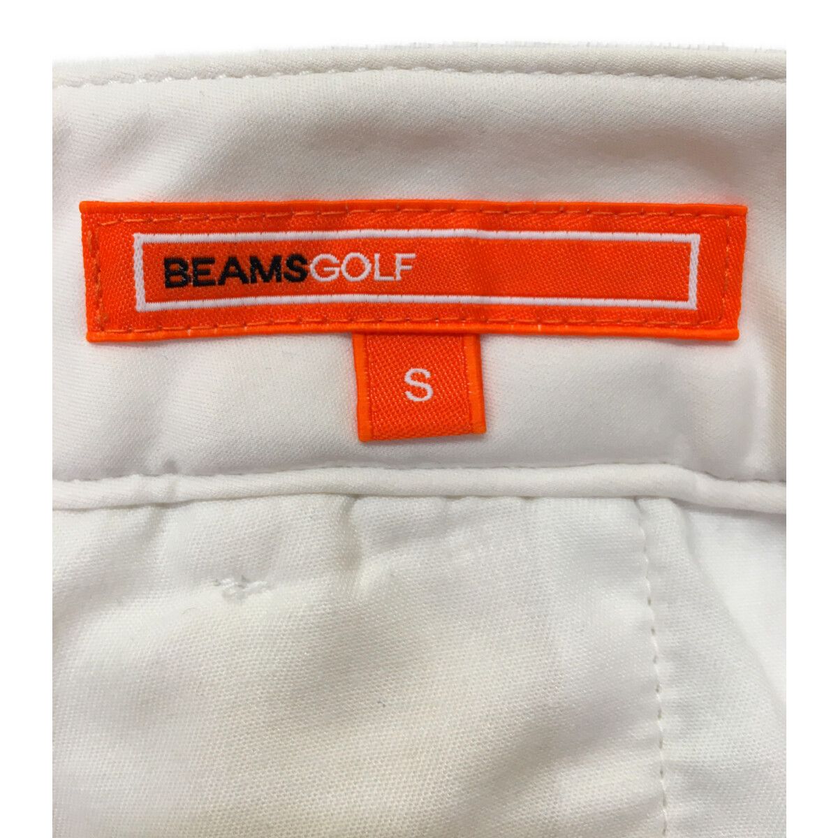 メンズ ビームスゴルフ BEAMSGOLF パンツ S ホワイト 白 裏フリース素材 LLC-HASEGAWATOSO_COM