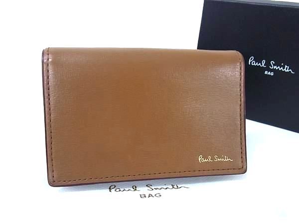 【新品未使用⠀】Paul Smith 名刺入れ ブラウン レザー 箱付き Paul Smith 名刺入れ オールドレザー2 新品未使用品 ブラウン 完売品