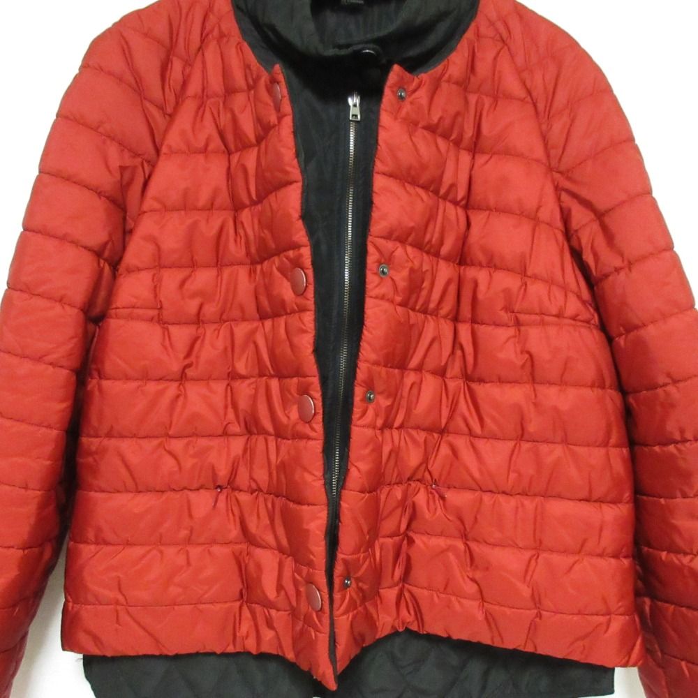 JIL SANDER NAVY - 良品 JIL SANDER NAVY ジルサンダーネイビー フードドッキング パデッドジャケット ブルゾン サイズ44 レッド×ブラック レディース 古着 中古 USED JIL SANDER NAVY - 良品 JIL SANDER NAVY ジルサンダーネイビー