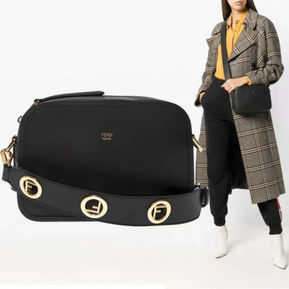 FENDI フェンディ 金具 クロスバッグ バッグ カメラバッグ 8BT287 A371 F0KUR ブラック