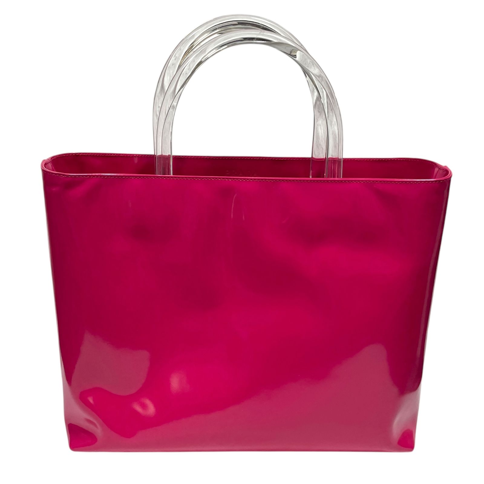 ◆ ◆PRADA B8225 クリアハンドル ハンドバッグ プラダ 鞄 ピンク レディース X87583NC