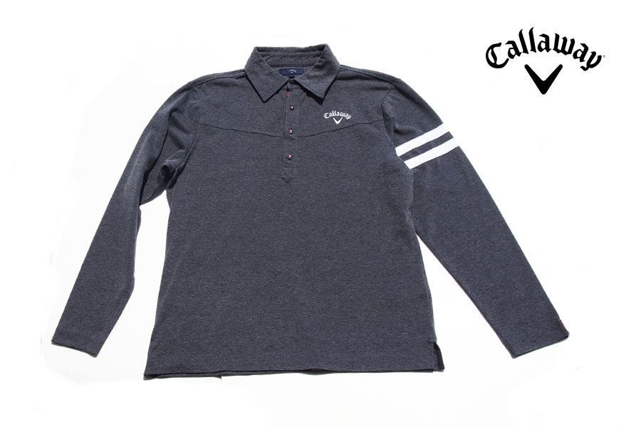 [Used] Callaway Callaway Embroidered Long Sleeve Polo Shirt Mens Golf Wear L