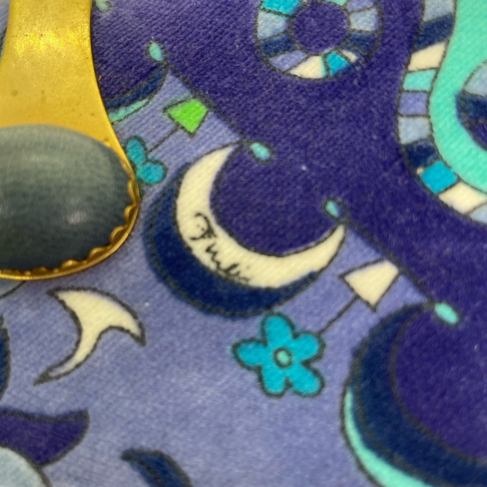 エミリオプッチ ターコイズ、ブルー/グリーン ペイズリー柄ドレス