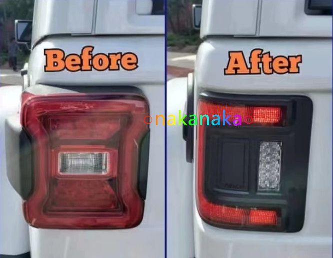 ジープ ラングラー JL 用 LED テールライト 2018- モデル ストップ＆バックアップランプ リアコンビネーションランプ