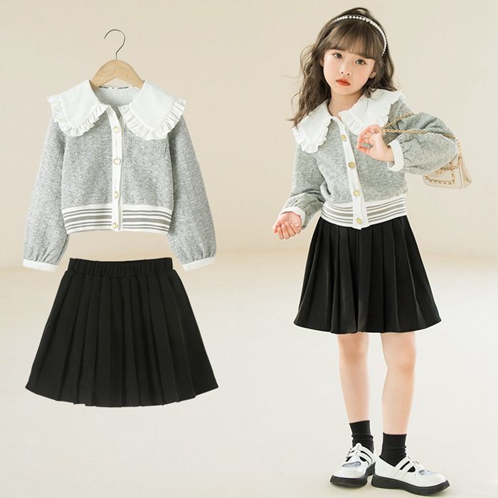 新品未使用 女の子 2点セット セットアップ キッズ フォーマル ガールズ 子供服 制服 春 秋 スカート 七五三 卒業式 卒園式 入園式 入学式 ピアノ 七五三 発表会 kkk