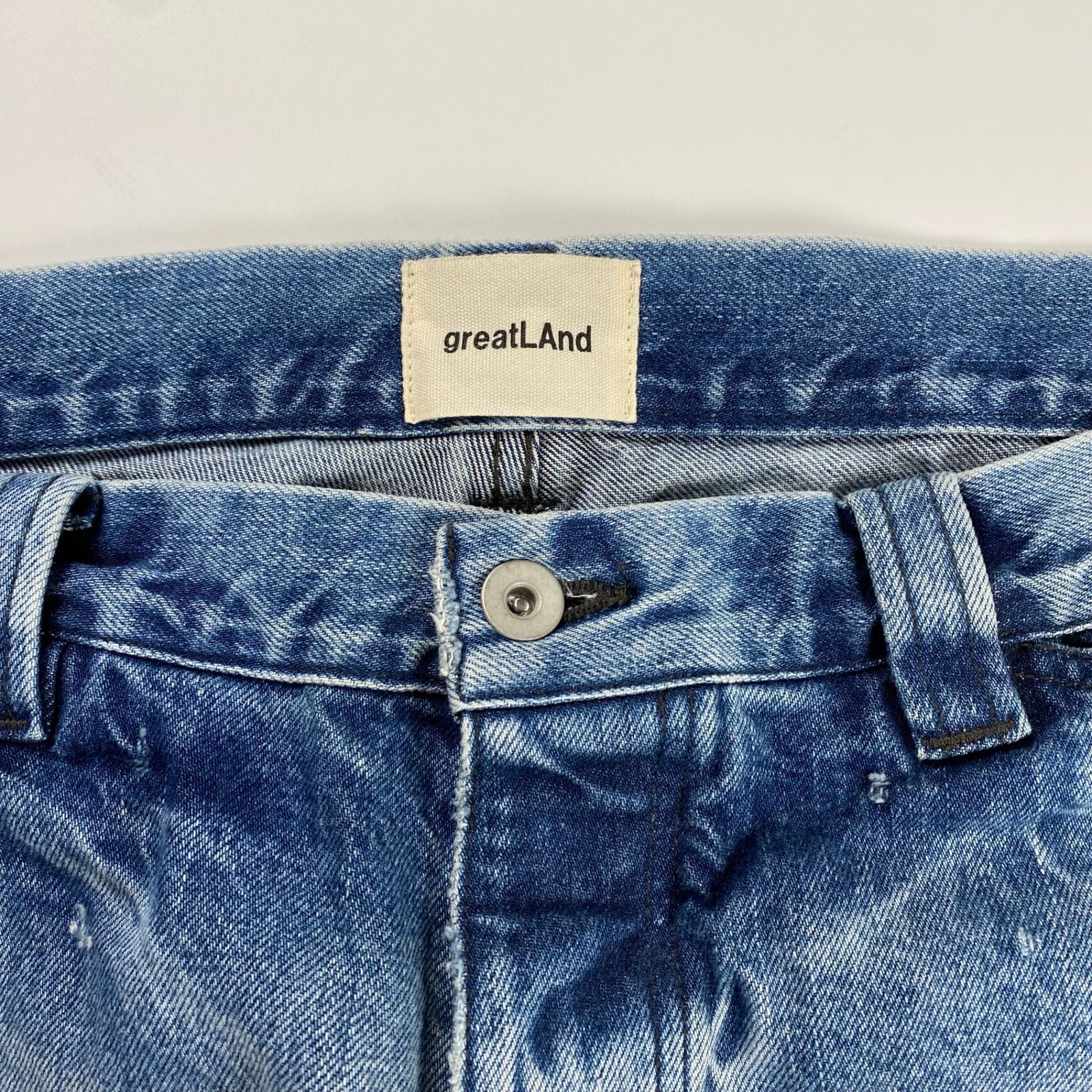 greatLAnd ORIGINAL / BAD BOY DOUBLE FRONT DENIM ダメージ