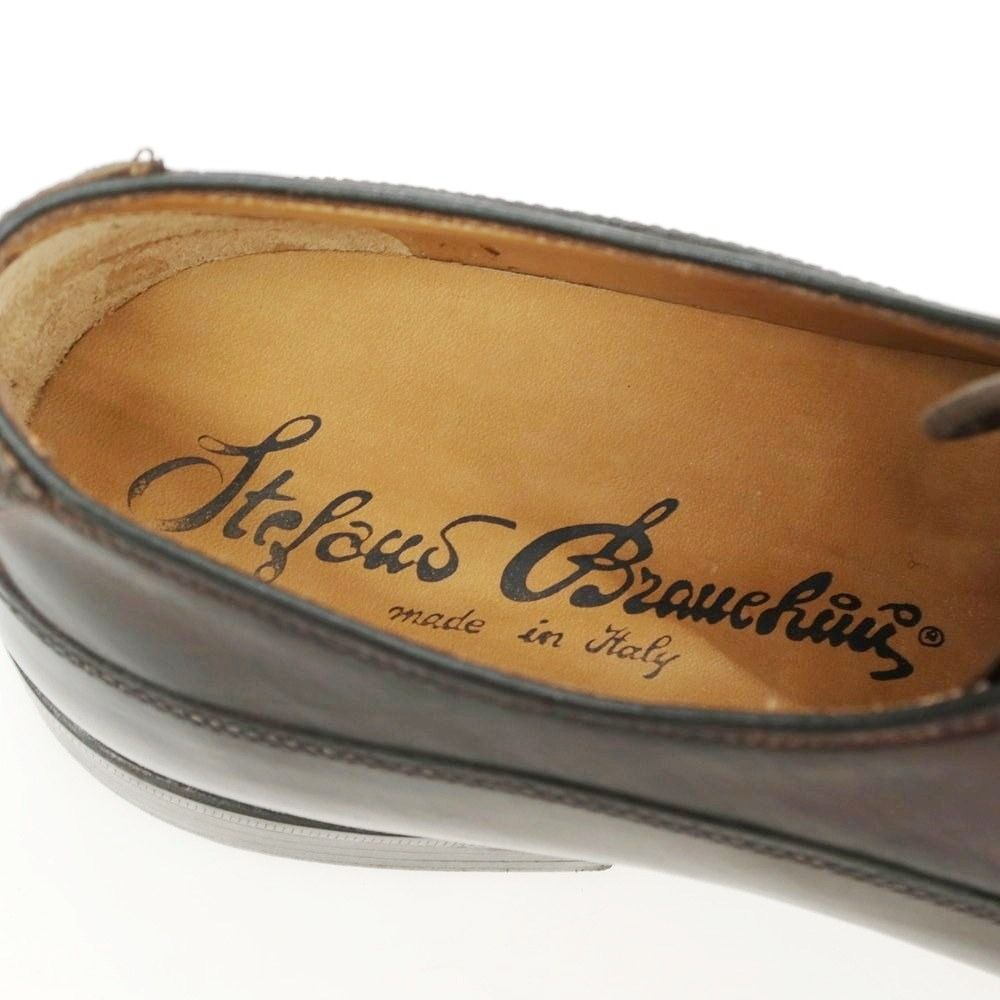  ステファノブランキーニ Stefano Branchini プレーントゥ ドレスシューズ ダークブラウン サイズ6 1 2 メンズ デッキシューズ 靴