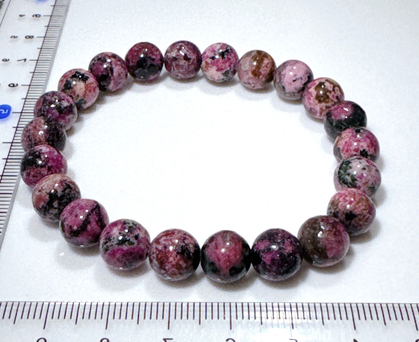 ピンクスギライトブレスレット杉石ブレスレットNO25-2376鑑別付き