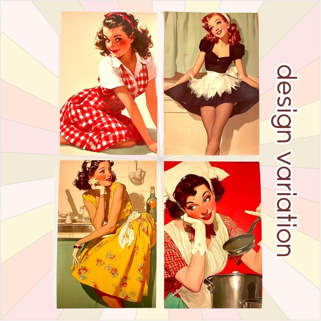 ピンナップガール D】レトロポストカード 10枚セット 海外風