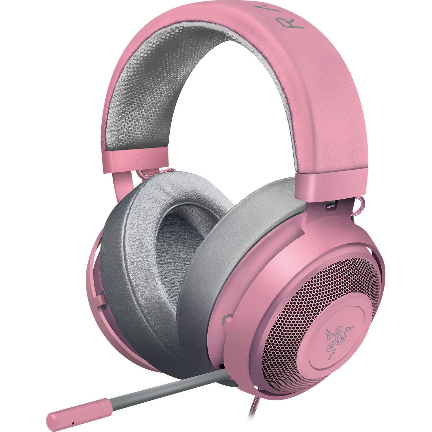 Razer Kraken Quartz Pink ゲーミングヘッドセット 3.5mm 冷却パッド PS4 PS5 PC Switch スマホ 日本正規代理店保証品 RZ04-0283 ピンク 50mmドライバー | 指向性マイク | 冷却イヤーパッド