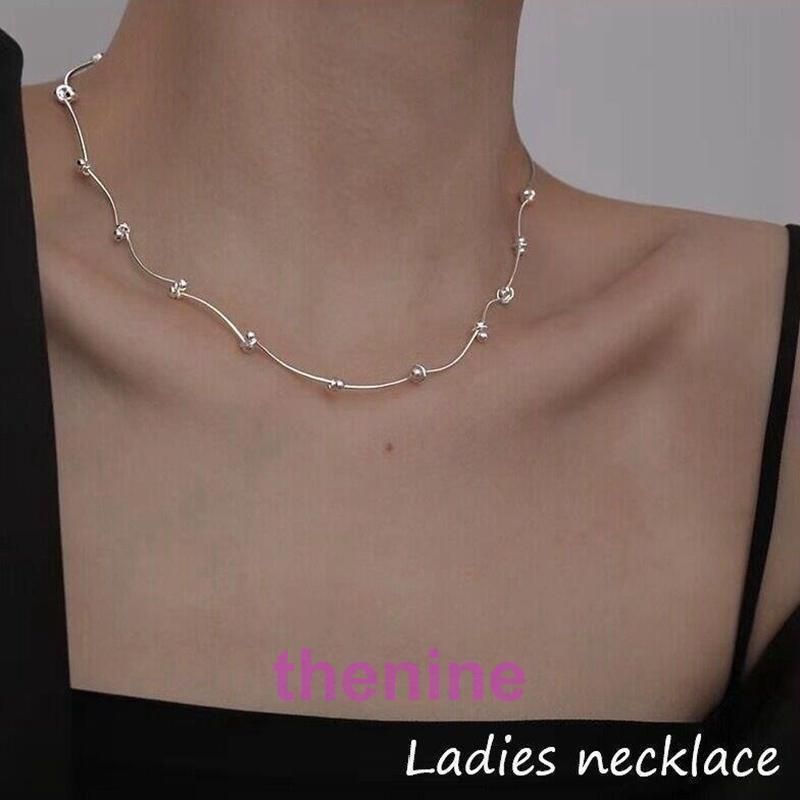 ネックレス レディース 女性 アクセサリー ファッション雑貨 短め アジャスター シルバーカラー シンプル おしゃれ かわいい キュート エレガント