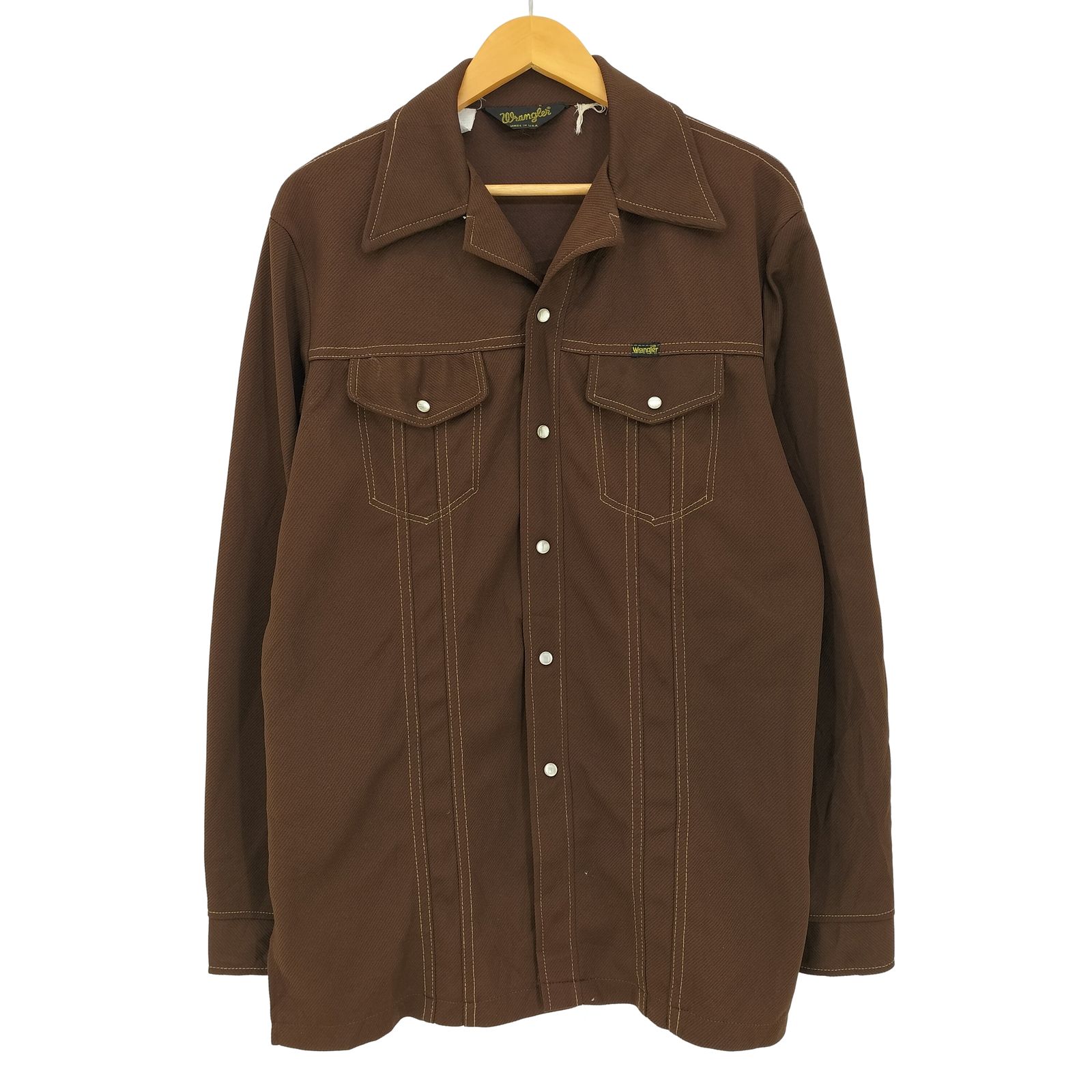 ラングラー Wrangler 70s オープンカラー ウエスタン シャツ