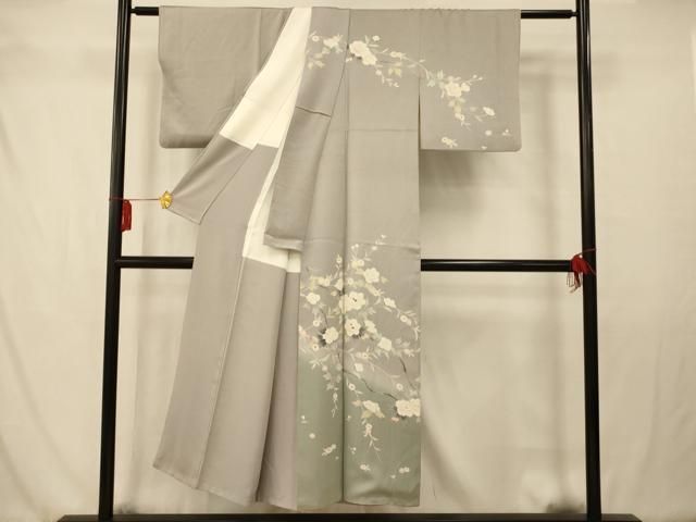 平和屋着物□訪問着 刺繍 枝花文 暈し染め 金彩 正絹 逸品