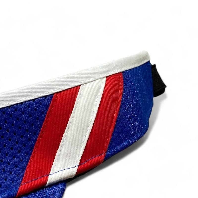 Russeluno ラッセルノ ロゴ メッシュ サンバイザー ブルー 美品 RUSSELUNO ラッセルノ サンバイザー メッシュ ブルー F