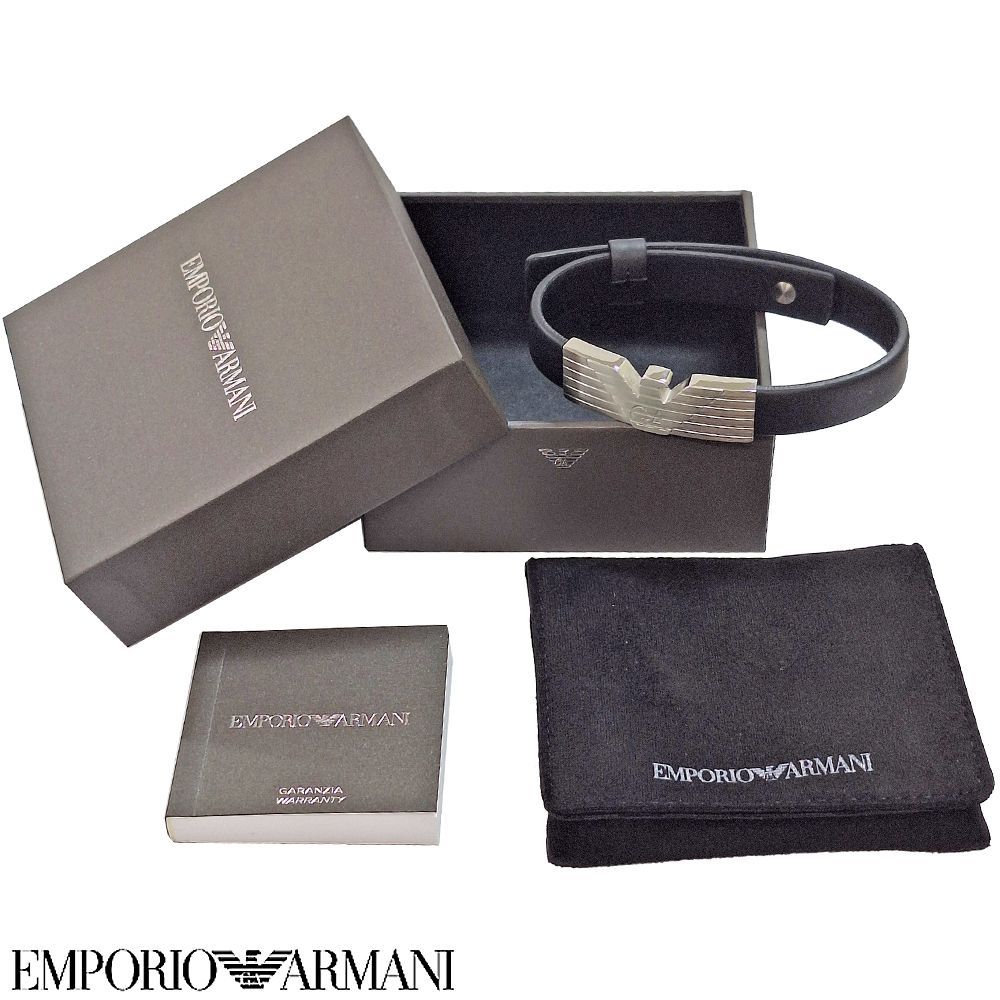 エンポリオアルマーニ ブレス レザー EMPORIO ARMANI EGS3075040 新品】エンポリオアルマーニ ブレスレット レザー ブレス メンズ