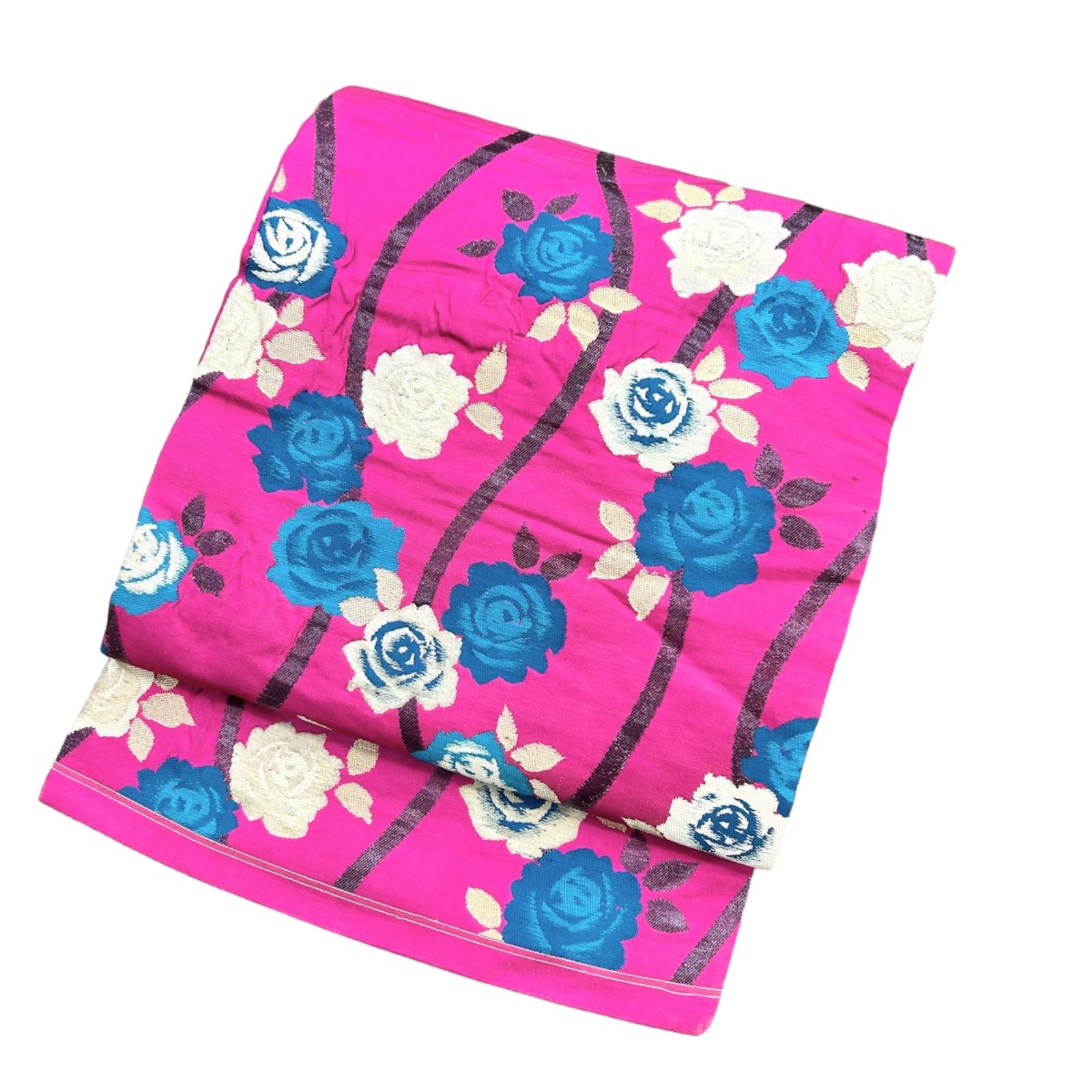 ☆レトロ 身丈150 セミアンティーク 薔薇 お召 着物 NO22 Web限定販売