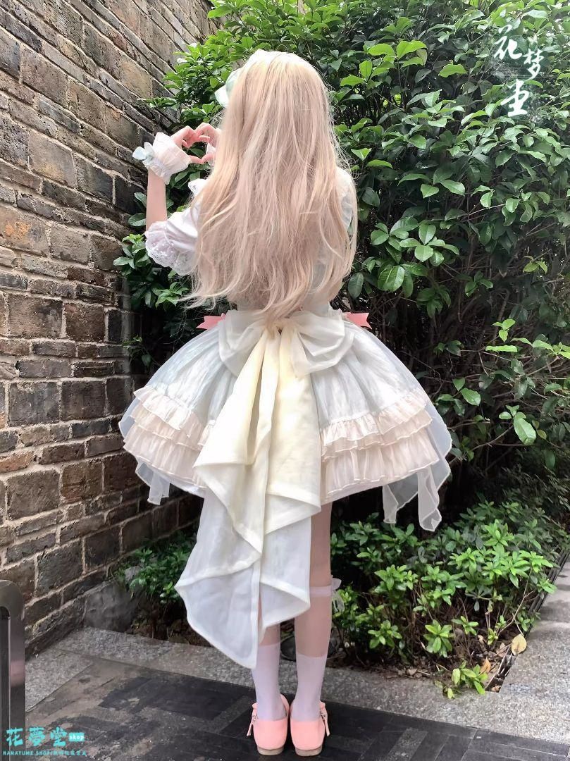 25年 コスプレドレスロリータセット 仮装 オリジナル 洋服 ロリータ ワンピース 撮影会 舞台 イベント 花夢堂-243