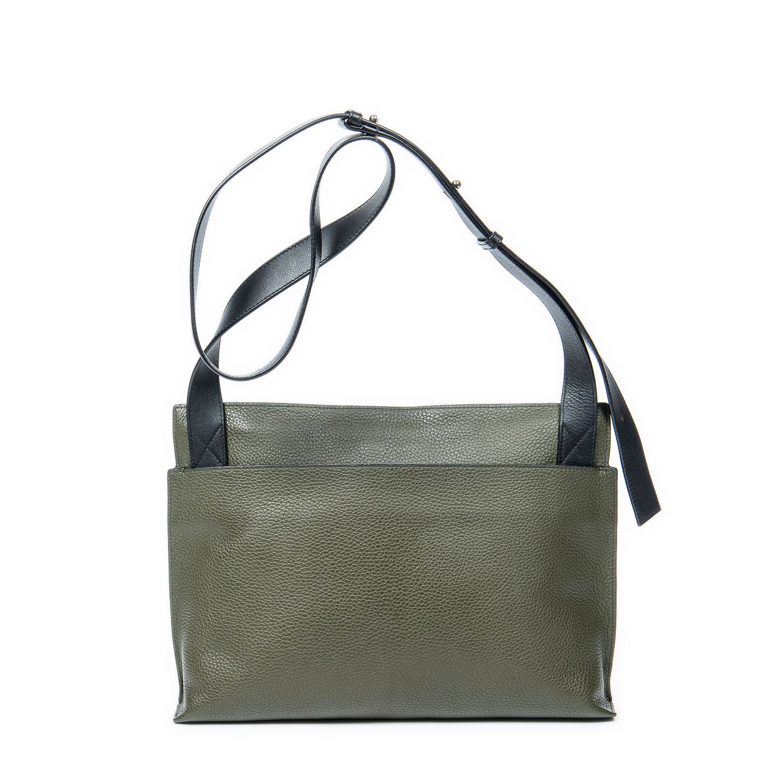 LOEWE ロエベウェブメディアメッセンジャーグリーン|ブラックグレインカーフスキンレザーA